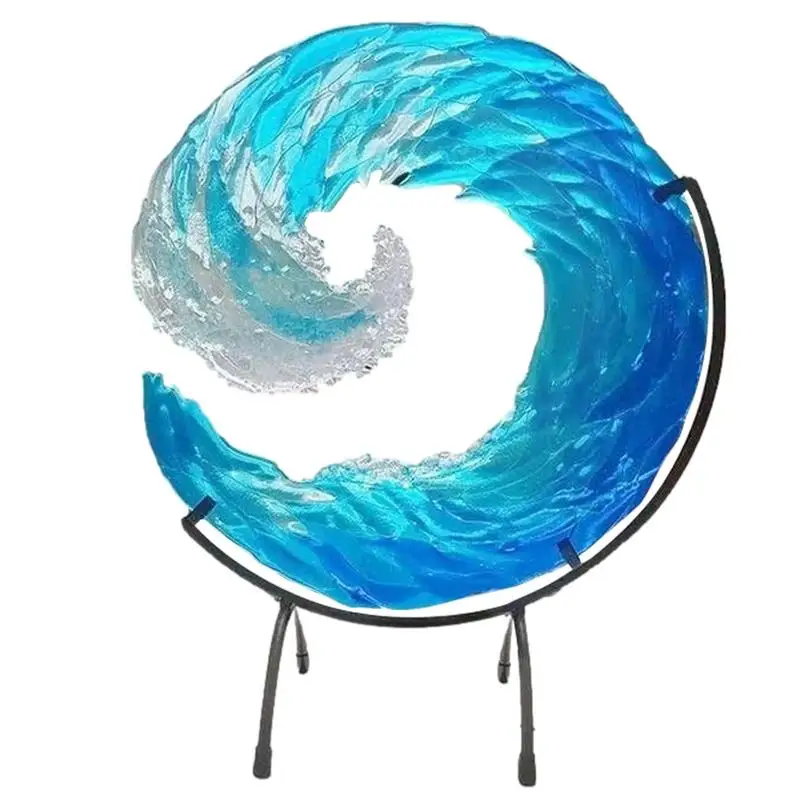 Sea Wave Ornament Creative Acrylic Gradient Ocean Wave Sculpture Gradient Fused Glass Wave Sculpture With Bracket Home Ornament
Sea Wave Ornament Creative Acrylic Gradient Ocean Wave Sculpture Gradient Fused Glass Wave Sculpture With Bracket Home Ornament