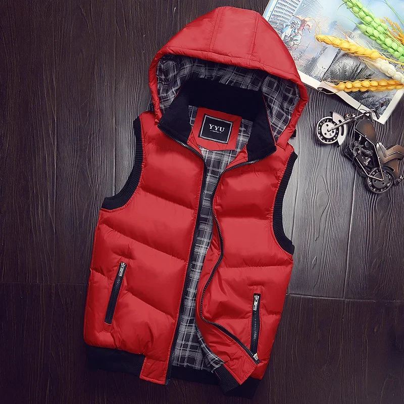 Brand Fashion Men Autumn Winter Vest Hat Detachable Design Male Casual Hooded Waistcoat Sleeveless Jacket 5 Colors Size M-5XL
Brand Fashion Men Autumn Winter Vest Hat Detachable Design Male Casual Hooded Waistcoat Sleeveless Jacket 5 Colors Size M-5XL