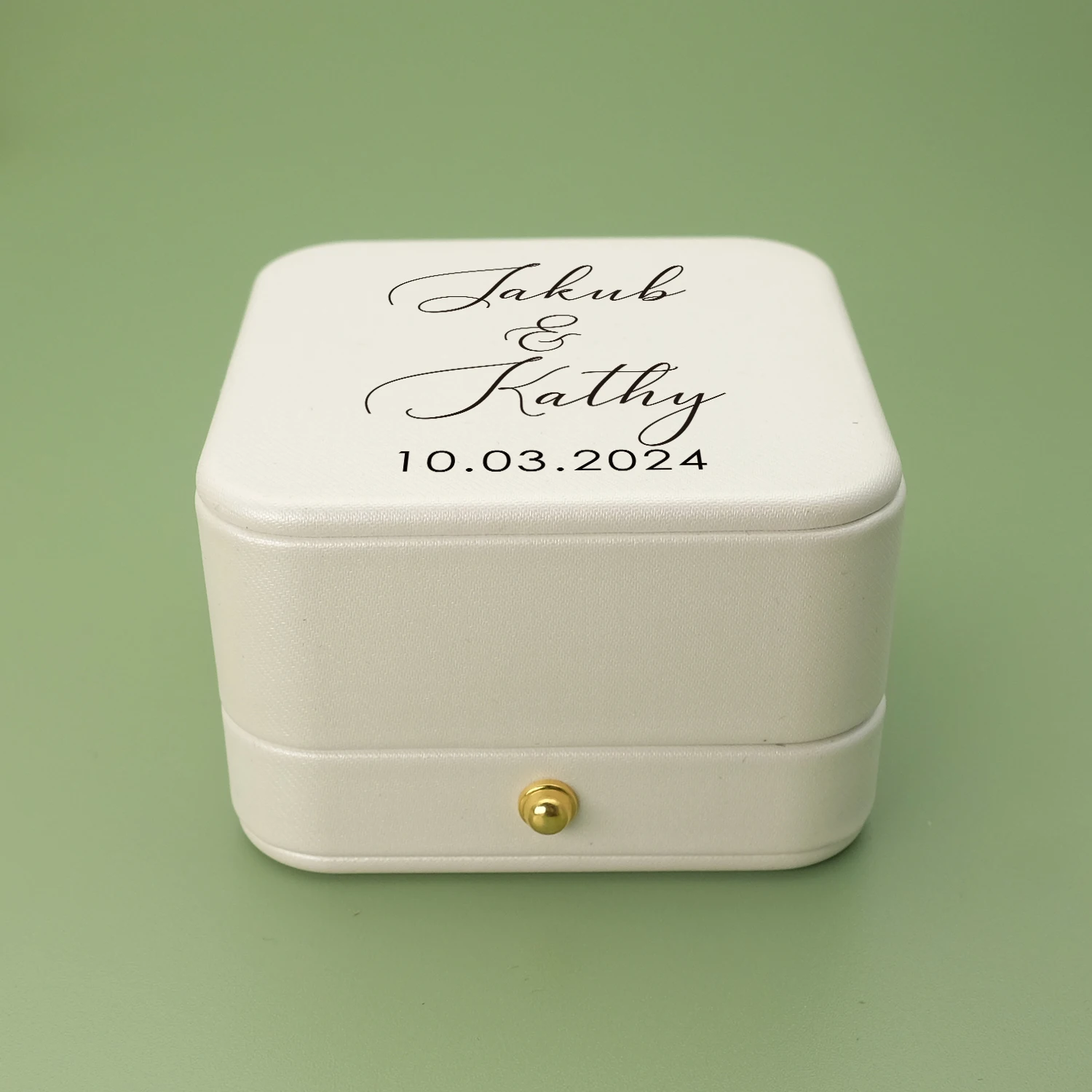 

Personalized Wedding Ring Bearer Box Wedding Ring Box Ring Holder Custom Names & Date Proposal Box Engagement Box