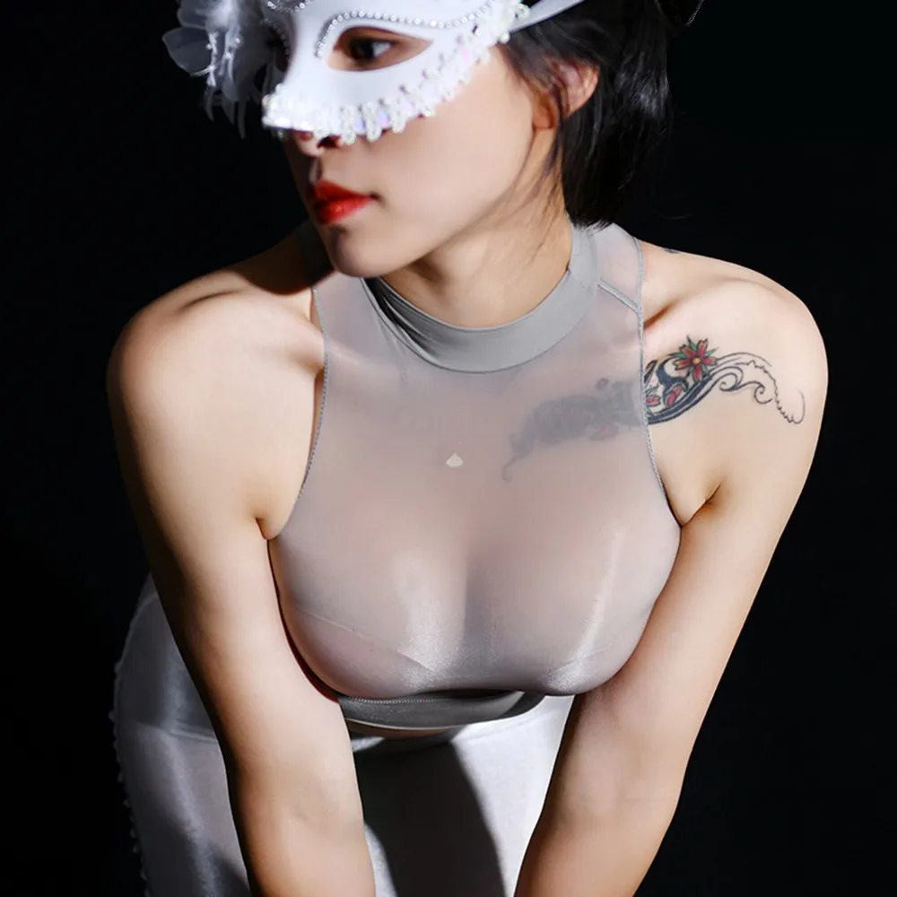 Sexy Transparent Exotic Tanks See-through Shiny Glossy Halter Crop Top Bra Transparent Bralette Sexy Hot Tight Sheer Vest
Sexy Transparent Exotic Tanks See-through Shiny Glossy Halter Crop Top Bra Transparent Bralette Sexy Hot Tight Sheer Vest