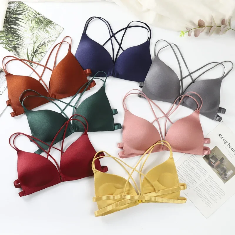 Little Women's Dress with Beautiful Back Cross Thin Straps Student Underwear Gathered Small Bra Cover Multi-color
Little Women's Dress with Beautiful Back Cross Thin Straps Student Underwear Gathered Small Bra Cover Multi-color
