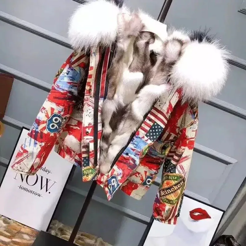 Parker Winter Women True Fur Coat 2023 New Fashion Print Warm Fox Hair Fur Collar High Quality Women Fur Coat Overcoat NBH833
Parker Winter Women True Fur Coat 2023 New Fashion Print Warm Fox Hair Fur Collar High Quality Women Fur Coat Overcoat NBH833