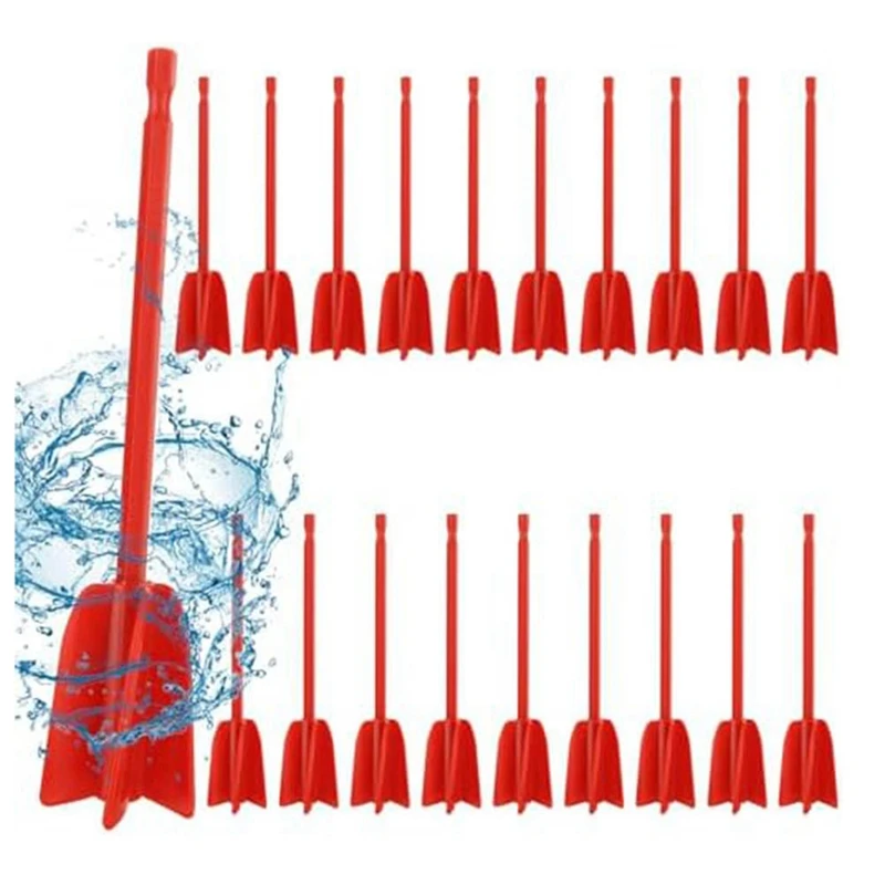 

20 Piece Paint Mixer Drill Attachment, Paint Stirrer For Drill, Red Helix Paint Mixer Resin Mixer Epoxy Paddles For Mixing Resin