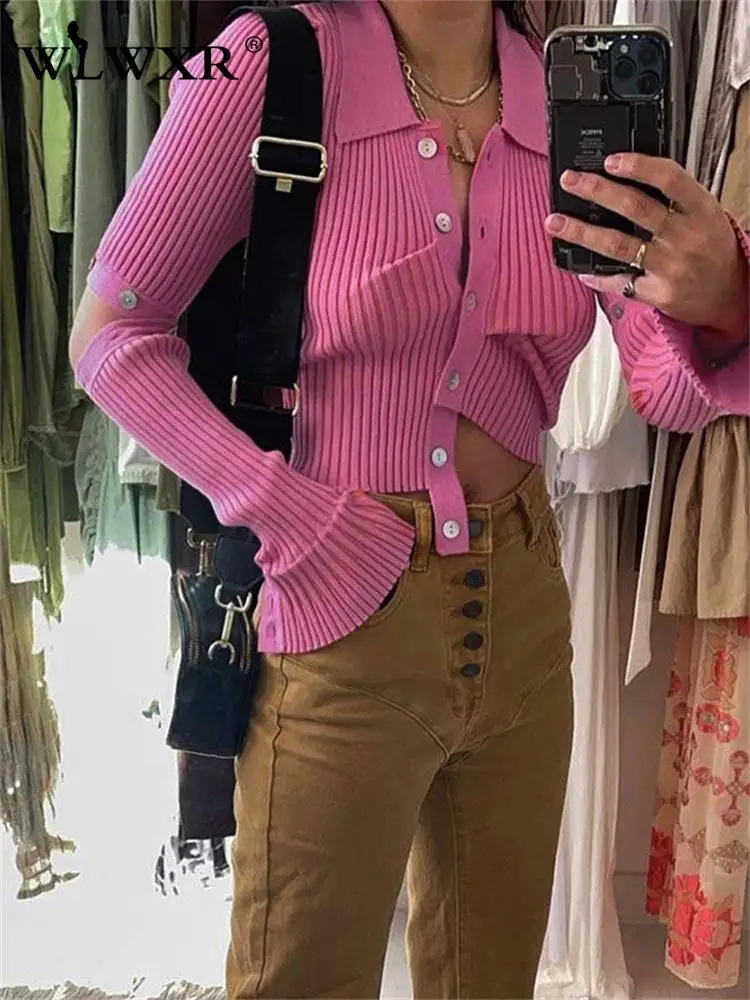 WLWXR Summer Street Button Up Knit T Shirts Casual Outfits For Women 2023 Rose Red Asymmetric Long Sleeve Top Femal Casual Tees
WLWXR Summer Street Button Up Knit T Shirts Casual Outfits For Women 2023 Rose Red Asymmetric Long Sleeve Top Femal Casual Tees