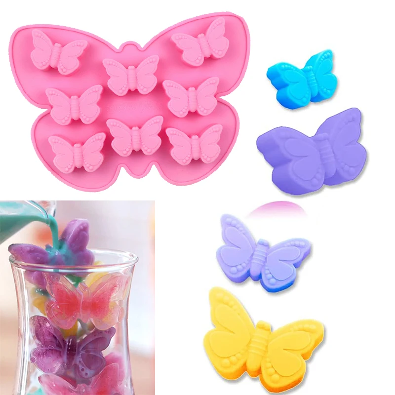 

Butterfly Ice Cube Tray Jello Silicone Mold Soap Making Supplies Bath Bomb Wax Melts Maker Kitchen Accessories Cake Decoration