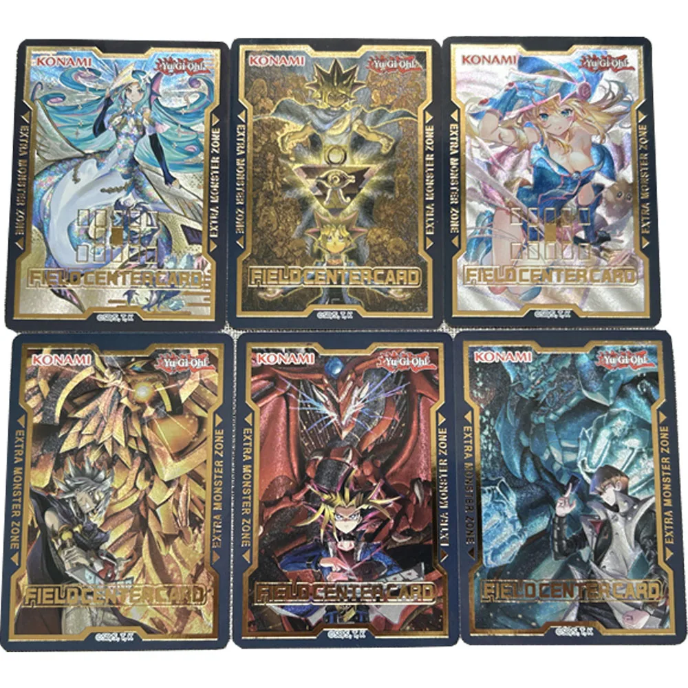 

6Pcs/set Anime Yu Gi Oh Game Collection Card Black Magician Girl Coarse Flash Card Bronzing Anime Peripheral Kids Toys 63*88mm