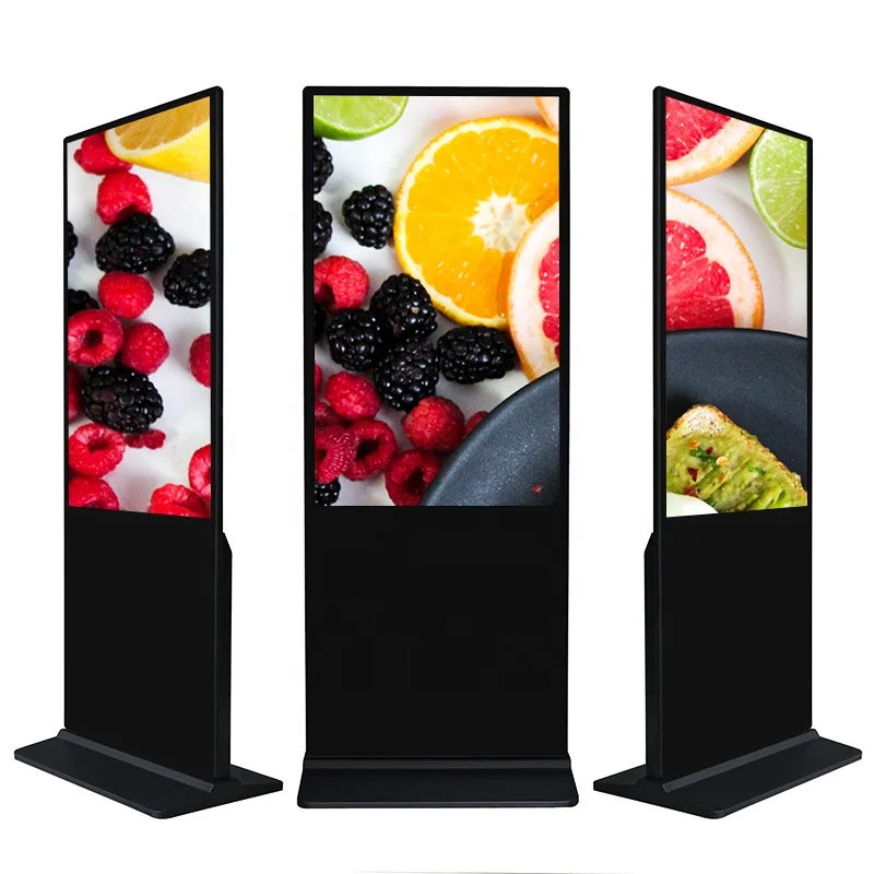 

Floor standing vertical tv touch screen kiosk 4k indoor advertising player display screen HD lcd led digital signage