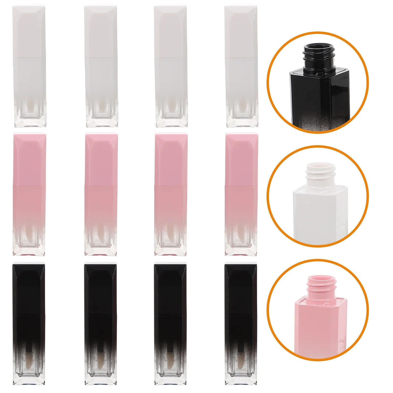 

12 Pcs Lip Gloss Tube Pink Mascara Bottles DIY Lip-glaze Lipstick Tubes Eye Shadow Abs Plastic Honey Container