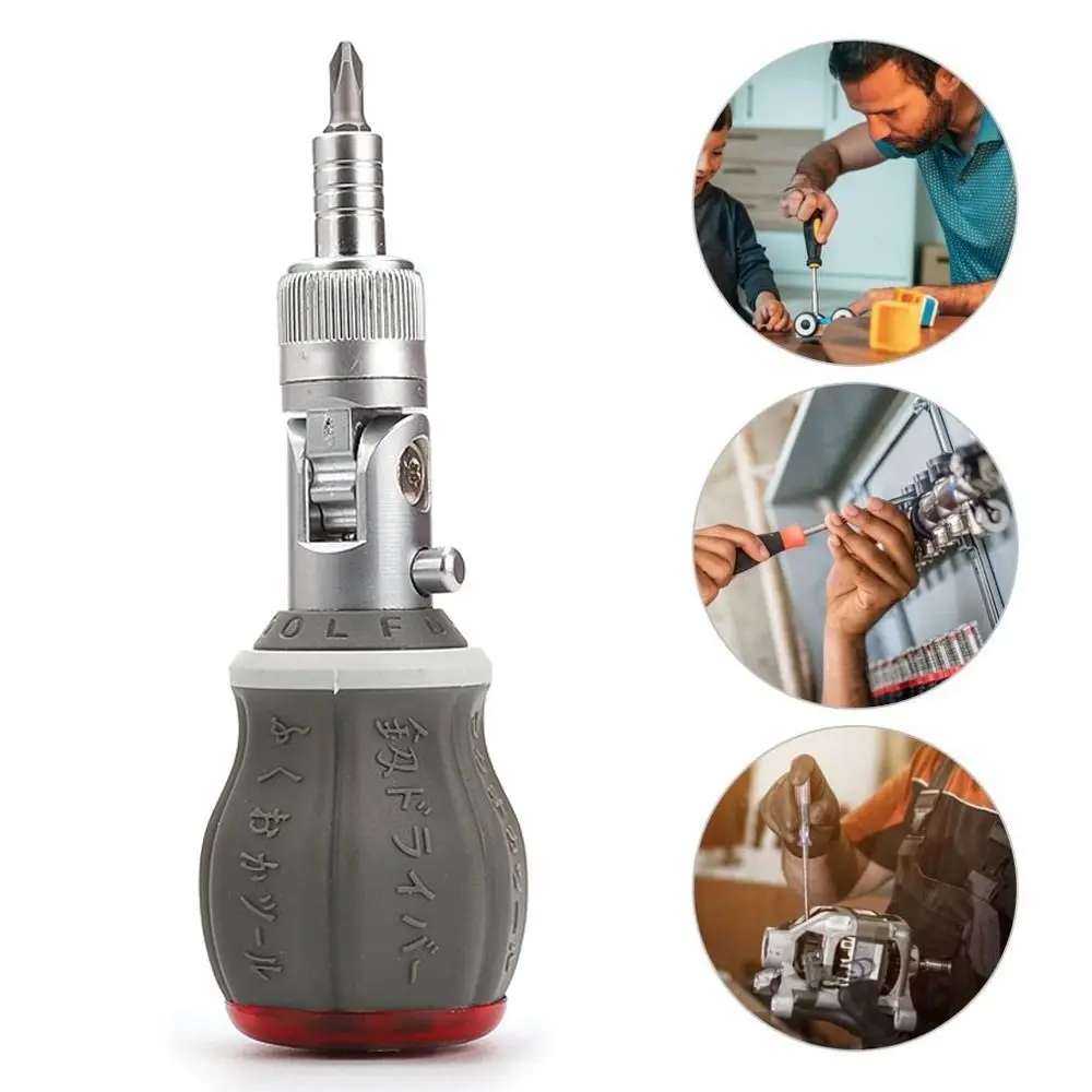 Steel Ratchet Screwdriver Portable 8-In-1 Hand Tool Multi-angle Screwdriver Slotted/Cross/Torx/Hex Repair Driver Bit
Steel Ratchet Screwdriver Portable 8-In-1 Hand Tool Multi-angle Screwdriver Slotted/Cross/Torx/Hex Repair Driver Bit