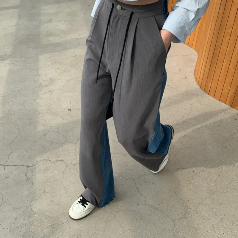 DALMAZZO Large Size High Waist Students Patchwork Cowboy Full Length Vintage Casual Lace-Up Wide Leg Long Pants Jeans for Women
DALMAZZO Large Size High Waist Students Patchwork Cowboy Full Length Vintage Casual Lace-Up Wide Leg Long Pants Jeans for Women
