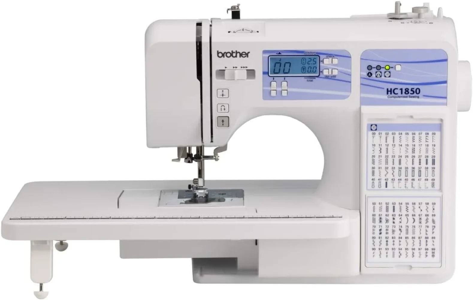 Sewing and Quilting Machine, HC1850, 185 Built-in Stitches, LCD Display, 8 Included Sewing Feet Easy Use
Sewing and Quilting Machine, HC1850, 185 Built-in Stitches, LCD Display, 8 Included Sewing Feet Easy Use