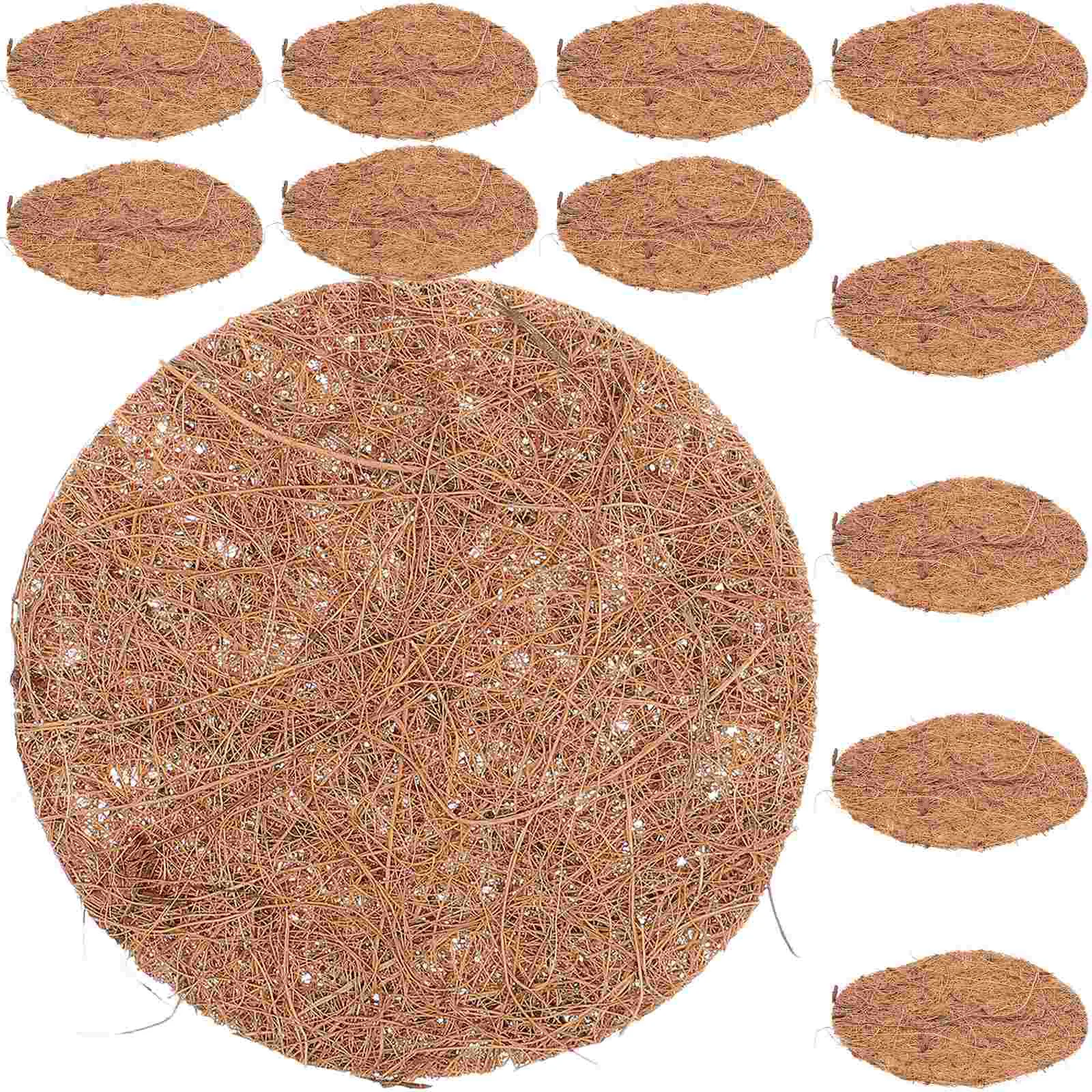 12 Pcs Coconut Palm Mat Home Decor Replacement Liners Hanging Basket Wedding Decorations for Ceremony Practical Fiber Flowerpot
12 Pcs Coconut Palm Mat Home Decor Replacement Liners Hanging Basket Wedding Decorations for Ceremony Practical Fiber Flowerpot