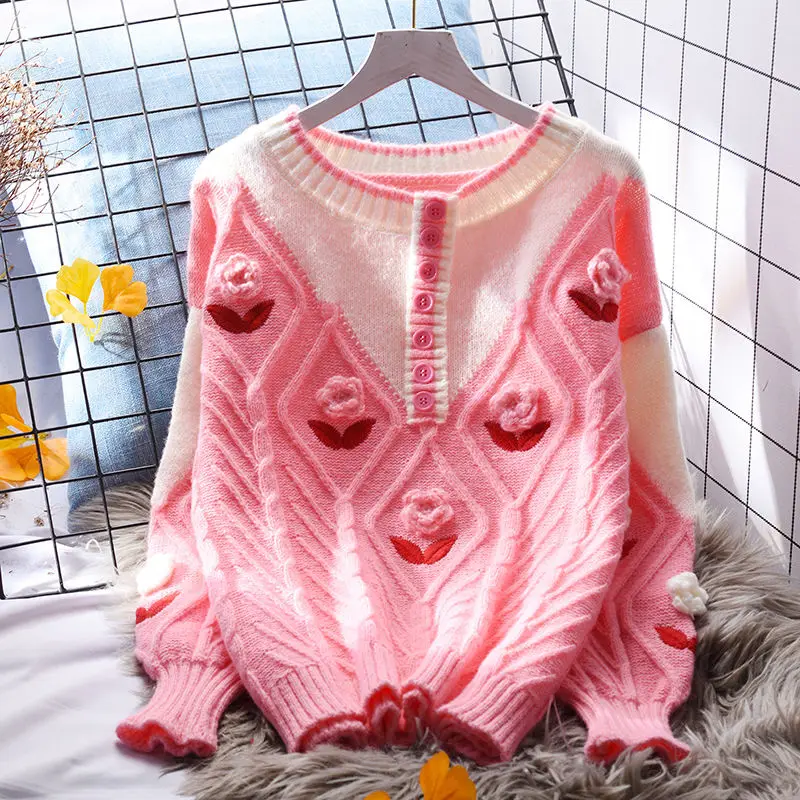 Sweet pullover sweater for women, loose and lazy style, autumn and winter new Japanese style outer twist knitted top ins hot
Sweet pullover sweater for women, loose and lazy style, autumn and winter new Japanese style outer twist knitted top ins hot