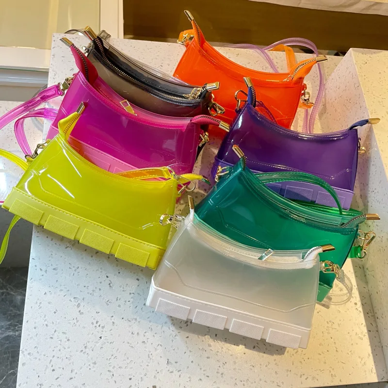 New Jelly Sole Bag Chain Strap Underarm Bag Transparent Phantom One Shoulder Crossbody Bag Women's Handbag
New Jelly Sole Bag Chain Strap Underarm Bag Transparent Phantom One Shoulder Crossbody Bag Women's Handbag