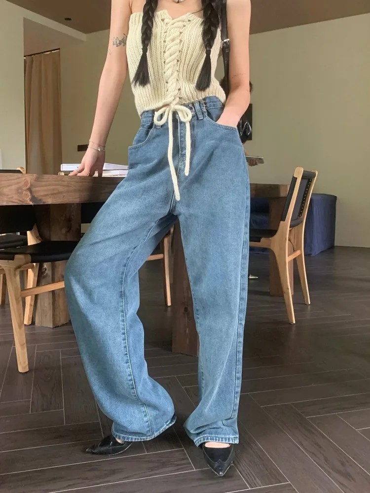 SML Summer Autumn Casual women Blue long Mom denim pants Vintage High waist Wide Leg Denim jeans for womens (SA11
SML Summer Autumn Casual women Blue long Mom denim pants Vintage High waist Wide Leg Denim jeans for womens (SA11