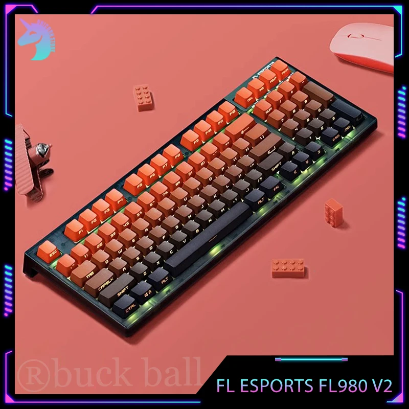 

FL ESPORTS FL980 V2 Gamer Mechanical Keyboard 3Mode USB/2.4G/Bluetooth Wireless Keyboard 97 Keys Hot Swap Gaming Keyboards Gifts