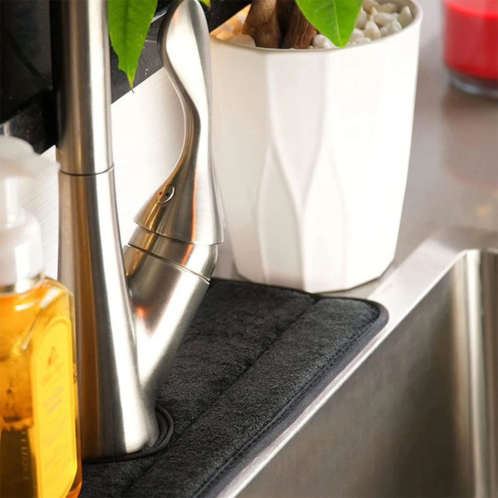 Brand New Absorption Mat Absorbent Pads 38 X 14CM Absorbent Mat Black Faucet Fiber Cloth Guard Kitchen Sink Splash
Brand New Absorption Mat Absorbent Pads 38 X 14CM Absorbent Mat Black Faucet Fiber Cloth Guard Kitchen Sink Splash