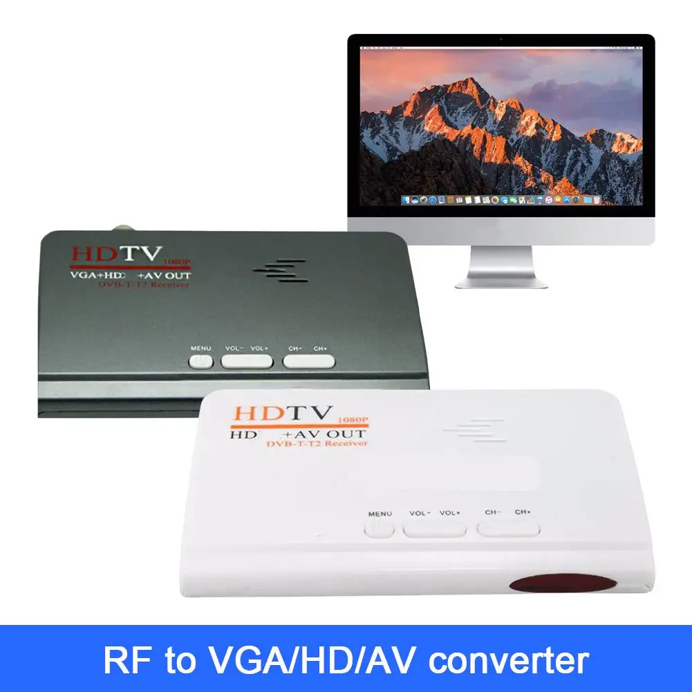 

TV Tuner Receiver RF To VGA/HD/AV Converter Fits For PAL-I/PAL-DK/DVB-T/T2/ISDB-T HDMI-compatible Digital Satellite With Re Y9H7