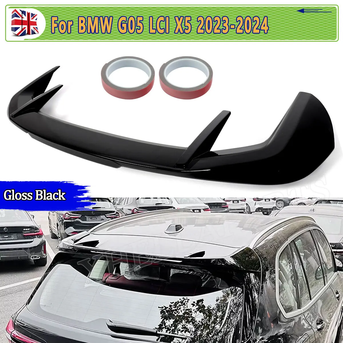 Tail Roof Spoiler FOR BMW X5 G05 2023 2024 GLOSS BLACK MP STYLE REAR BOOT SPOILER SPLITTER WING LIP Car Accessories Tail Roof Spoiler FOR BMW X5 G05 2023 2024 GLOSS BLACK MP STYLE REAR BOOT SPOILER SPLITTER WING LIP Car Accessories
