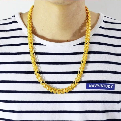 Беспошлинное ожерелье из 9999 настоящего золота, мужское колье с твердыми круглыми бусинами удачи, золотое ожерелье из настоящего золота
Беспошлинное ожерелье из 9999 настоящего золота, мужское колье с твердыми круглыми бусинами удачи, золотое ожерелье из настоящего золота