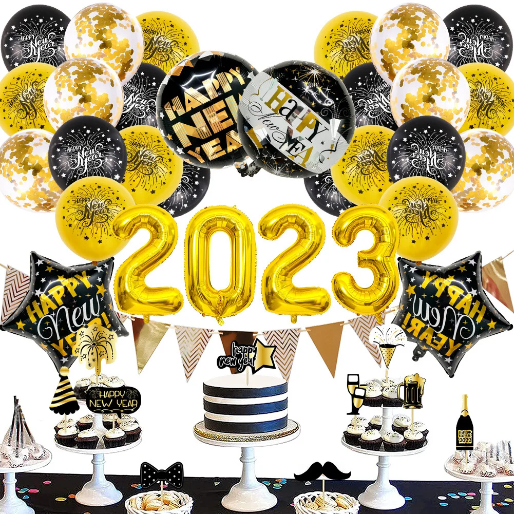 2023 Happy New Year Foil Balloon Black Helium Globos Paper Cupcake Topper Christmas Decoration for Home Background Xmas Gift
2023 Happy New Year Foil Balloon Black Helium Globos Paper Cupcake Topper Christmas Decoration for Home Background Xmas Gift