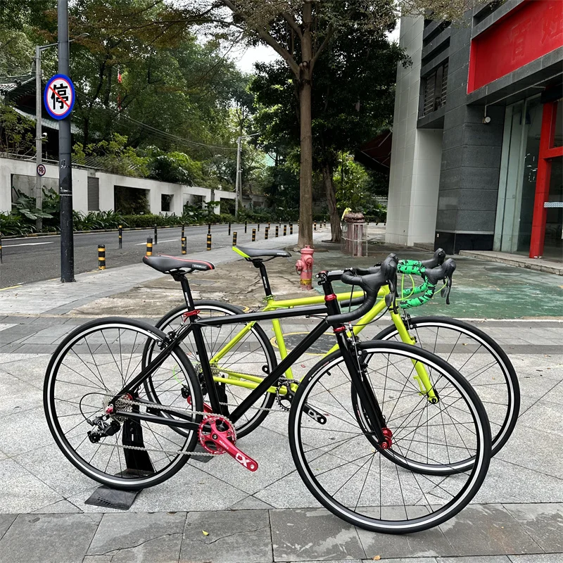 700C Aluminum Alloy Road Bike 46cm 9 Speed Frame Adult Racing Bicycle for Men 6 Bearings Aluminum Alloy Wheelset Gravel Bikes
700C Aluminum Alloy Road Bike 46cm 9 Speed Frame Adult Racing Bicycle for Men 6 Bearings Aluminum Alloy Wheelset Gravel Bikes