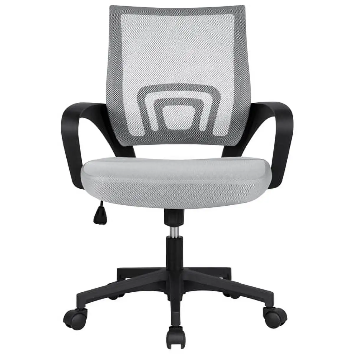 

Smile Mart Steel Manager's Chair with Adjustable Height & Swivel, 220 lb. Capacity, Gray