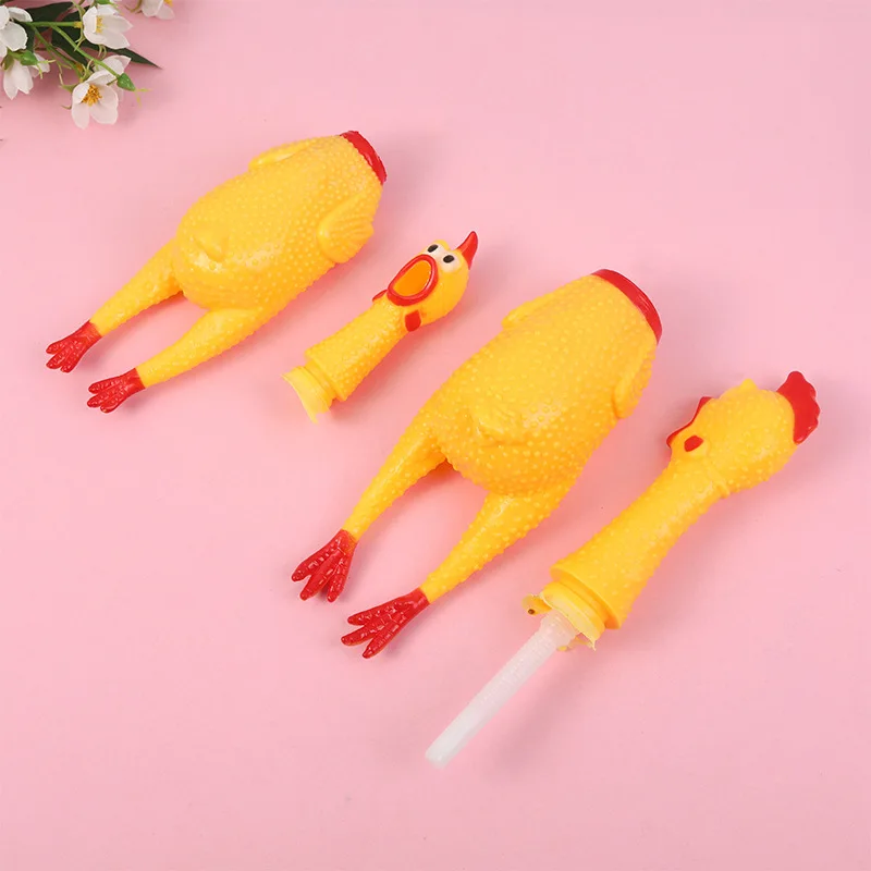 

Screaming Chicken Squeeze Sound Toy Pets Dog Toys Product Shrilling Decompression Tool Squeak Vent chicken