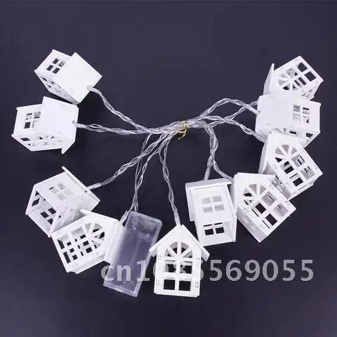 

10LED 2M Christmas Tree House Style Fairy Light Led String Wedding Natal Garland 2022 New Year Christmas Decorations For Home