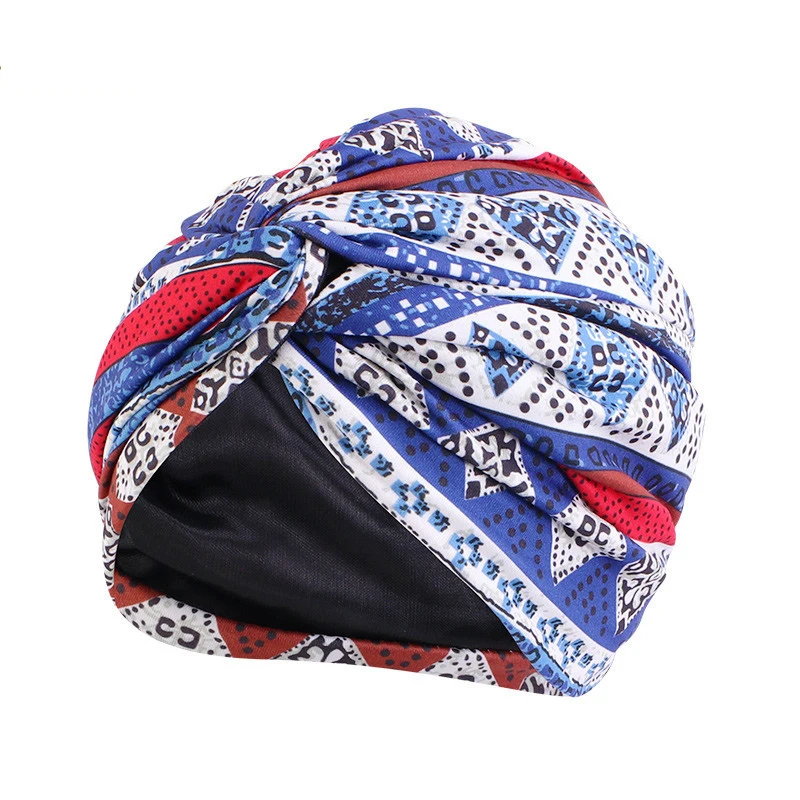 

Indian Women Muslim Twist Knot Print Hijab Bonnet Sleep Cap Turban Islamic Arab Chemo Hat Headwrap Scarf Hair Loss Cover Mujer