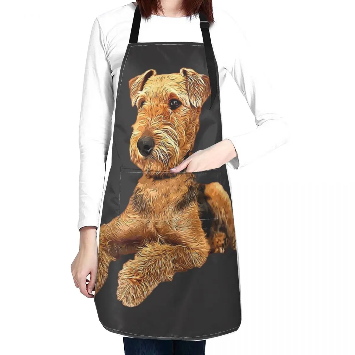 

Airedale Terrier Beautiful Dog Apron Apron Hairdresser Kitchen Novel Kitchen Accessories Chef Uniform For Men