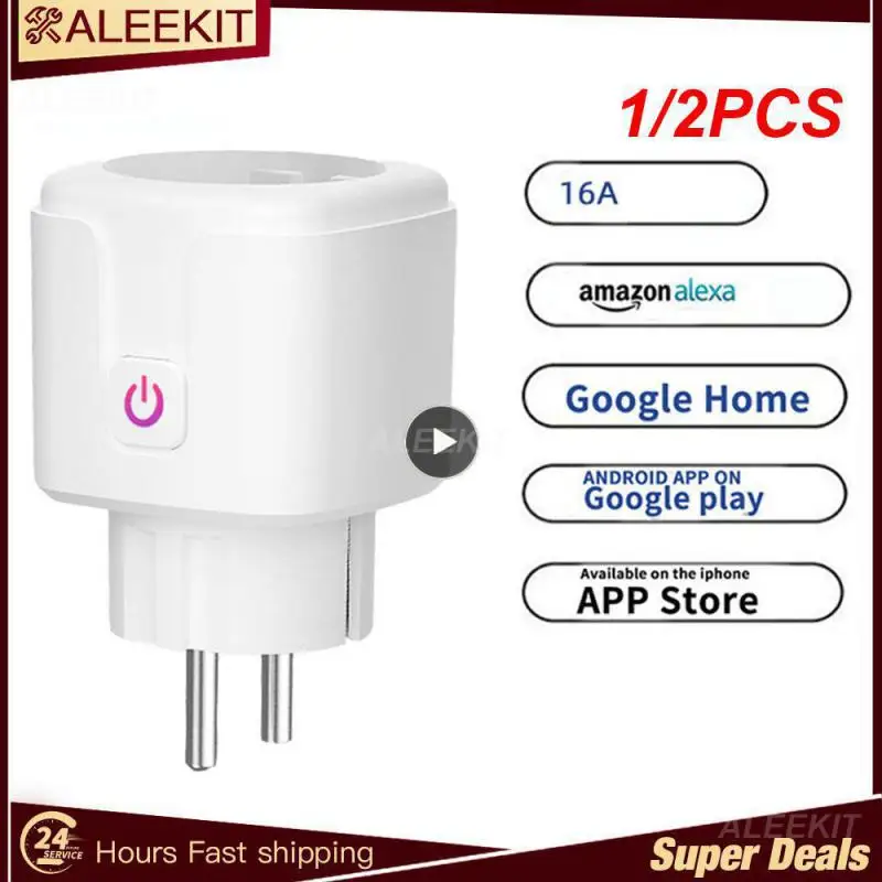 1/2PCS Smart WiFi Plug Adaptor 16A Remote Voice Control Power Monitor Socket Outlet Timing Function work with Alexa Home
1/2PCS Smart WiFi Plug Adaptor 16A Remote Voice Control Power Monitor Socket Outlet Timing Function work with Alexa Home
