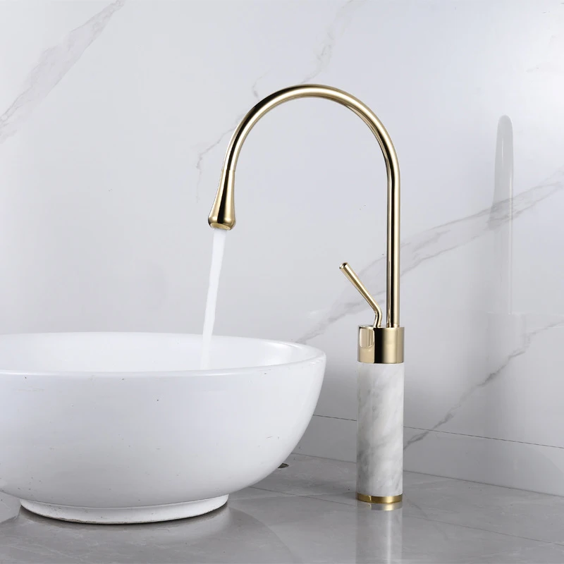YCRAYS Gold Marble Brass Bathroom Wash Basin Tap Single Lever 360 Rotation Hot Cold Mixer Water Faucet For Kitchen Accessories
YCRAYS Gold Marble Brass Bathroom Wash Basin Tap Single Lever 360 Rotation Hot Cold Mixer Water Faucet For Kitchen Accessories
