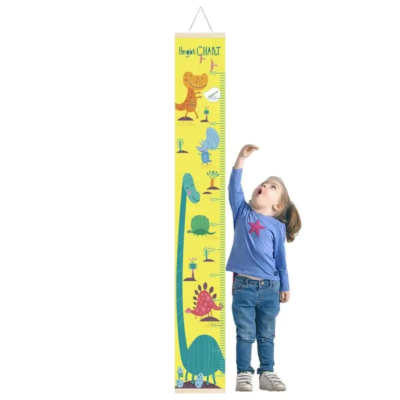 

Growth Chart For Kids Fabric Canvas Height Measurement Ruler Wood Frame Height Measure Wall Ruler Tough And Safe For Nursey And