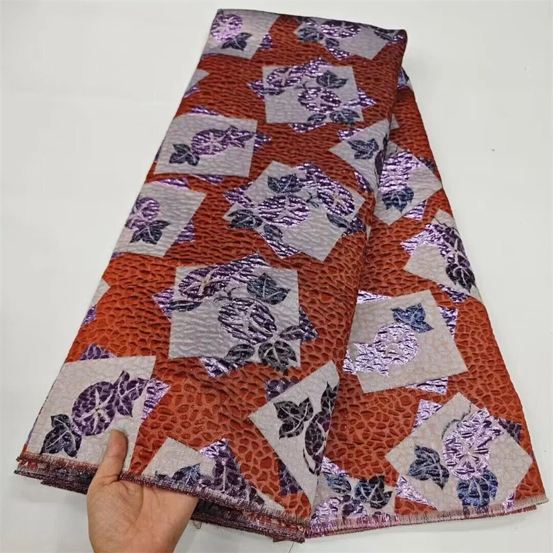 African Gilding Brocade Lace Fabric Orange High Quality Nigerian French Jacquard Tulle Lace for Women Wedding Evening Dressress
African Gilding Brocade Lace Fabric Orange High Quality Nigerian French Jacquard Tulle Lace for Women Wedding Evening Dressress