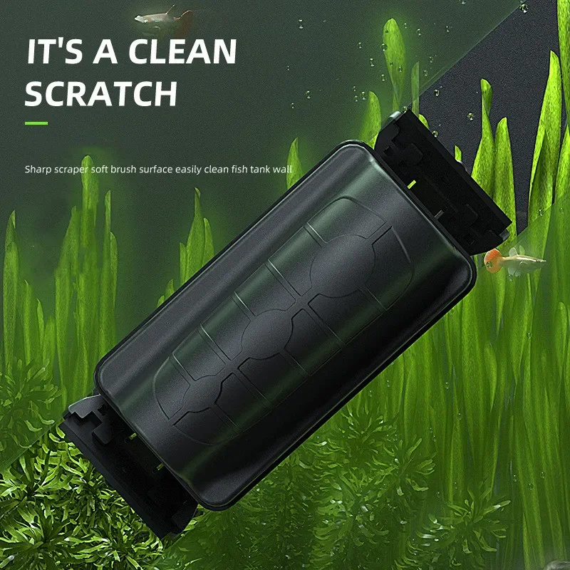 

Brushes Aquarium Algae Brush Accessories New Glass Scrubber Magnetic Floating Fish Window Clean Tank Scraper Cleaner