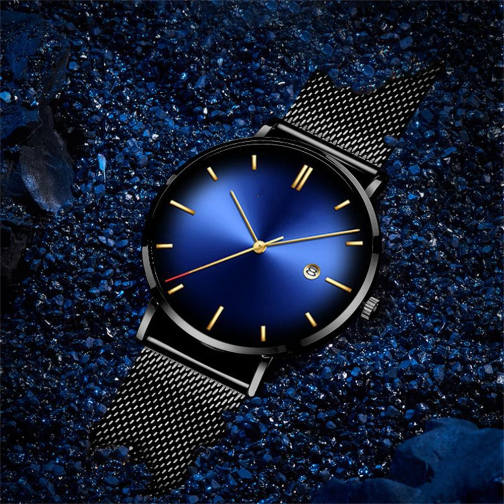 Часы наручные мужские с градиентным циферблатом, модные дизайнерские ультратонкие деловые спортивные, с календарем
Часы наручные мужские с градиентным циферблатом, модные дизайнерские ультратонкие деловые спортивные, с календарем