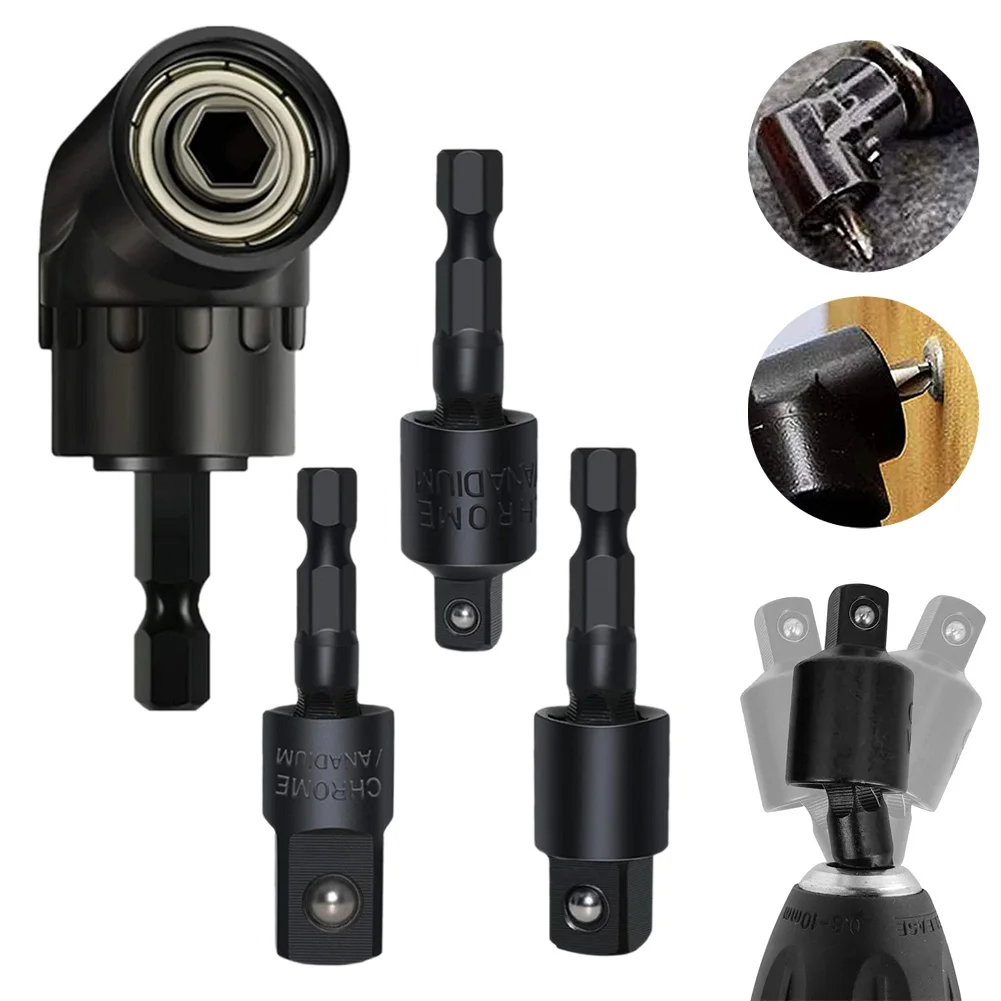 W/105 Degree Angle Screwdriver Dril Impact Socket Adapter 4In1 360° Rotatable Flexible Batch Head Screwdriver Socket
W/105 Degree Angle Screwdriver Dril Impact Socket Adapter 4In1 360° Rotatable Flexible Batch Head Screwdriver Socket