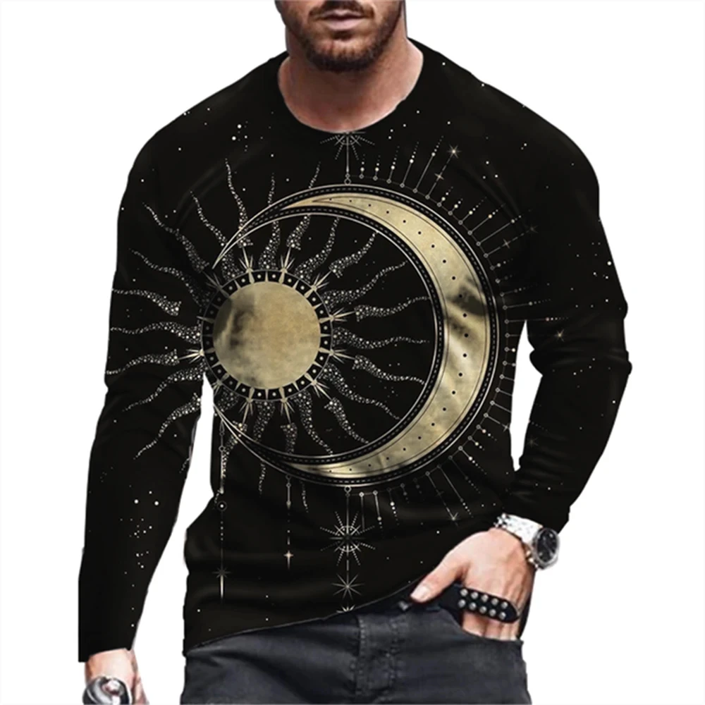 Vintgae Starry Sky Moon Print Summer Men's Round Neck T-Shirt Autumn Daily Casual Pullover Men's Harajuku style Street Top
Vintgae Starry Sky Moon Print Summer Men's Round Neck T-Shirt Autumn Daily Casual Pullover Men's Harajuku style Street Top