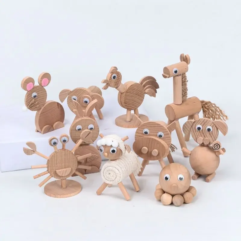 Nordic Style Creative Puppet Decoration Wooden Small Animal Mini Desktop Decorate Student Children's Wooden Building Blocks Toys
Nordic Style Creative Puppet Decoration Wooden Small Animal Mini Desktop Decorate Student Children's Wooden Building Blocks Toys