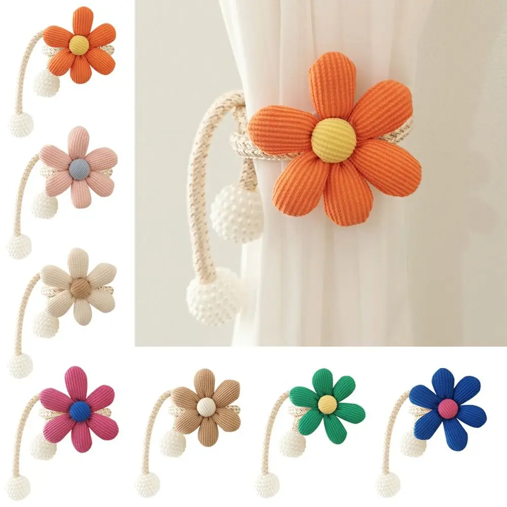 

1PC Flower Shape Curtain Buckle Clip High Quality Magnetic Buckle Pearl clasp Curtain Tieback Curtain Accessories Home Decor