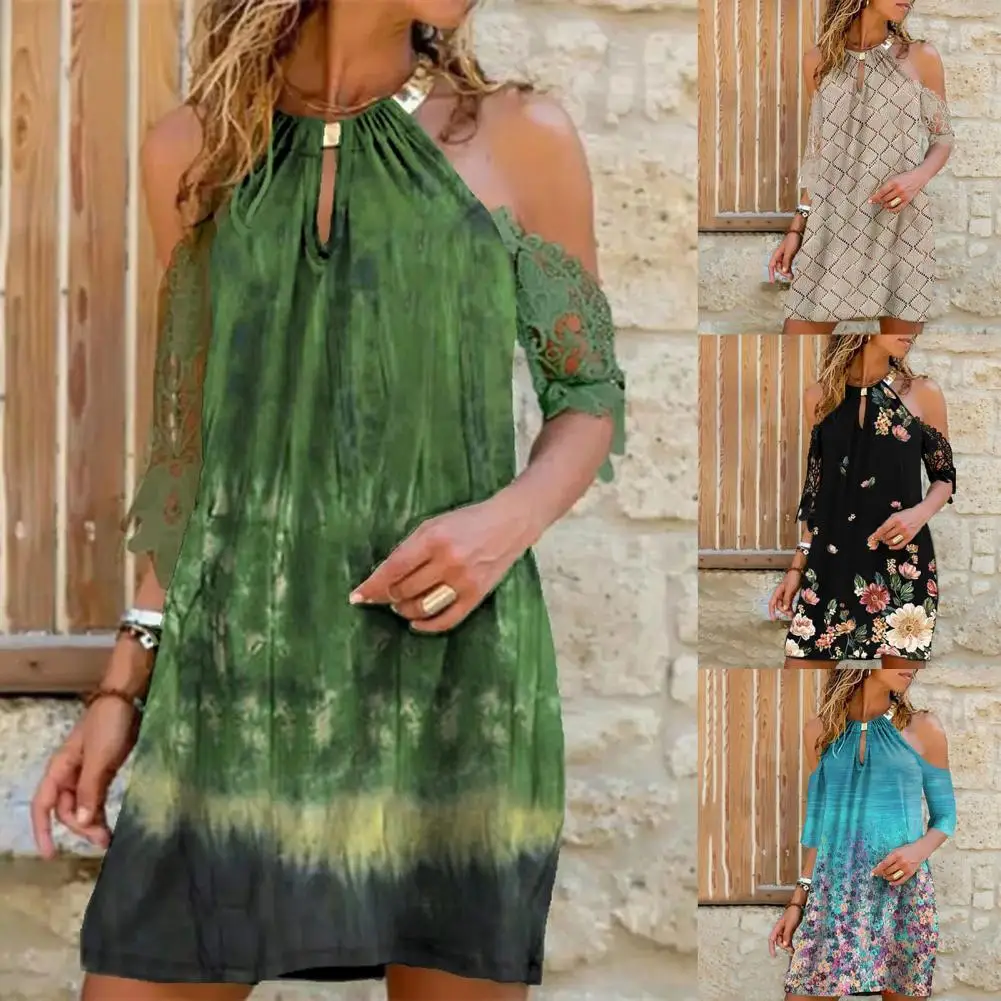 Off Shoulder Hollow Out Women Dress Lace Half Sleeve Flower Print Halter Mini Dress Streetwear
Off Shoulder Hollow Out Women Dress Lace Half Sleeve Flower Print Halter Mini Dress Streetwear