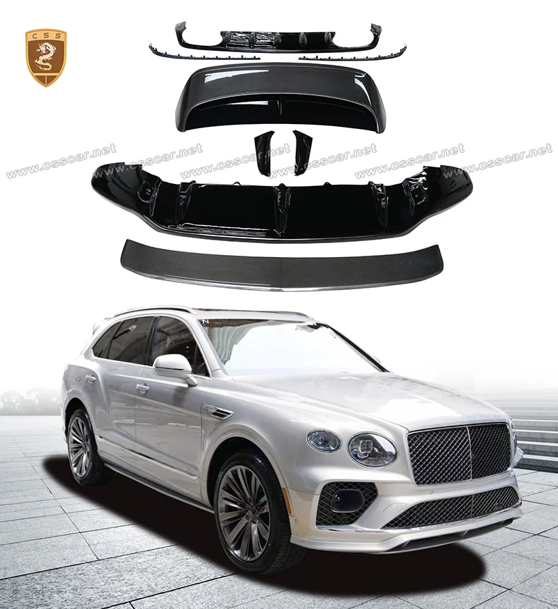 Upgrade Facelift V8S Style Carbon Fiber Car Front Lip Rear Diffuser Lip Ducktail Spoiler Body Kit for Bentley Bentayga Bodykit Upgrade Facelift V8S Style Carbon Fiber Car Front Lip Rear Diffuser Lip Ducktail Spoiler Body Kit for Bentley Bentayga Bodykit