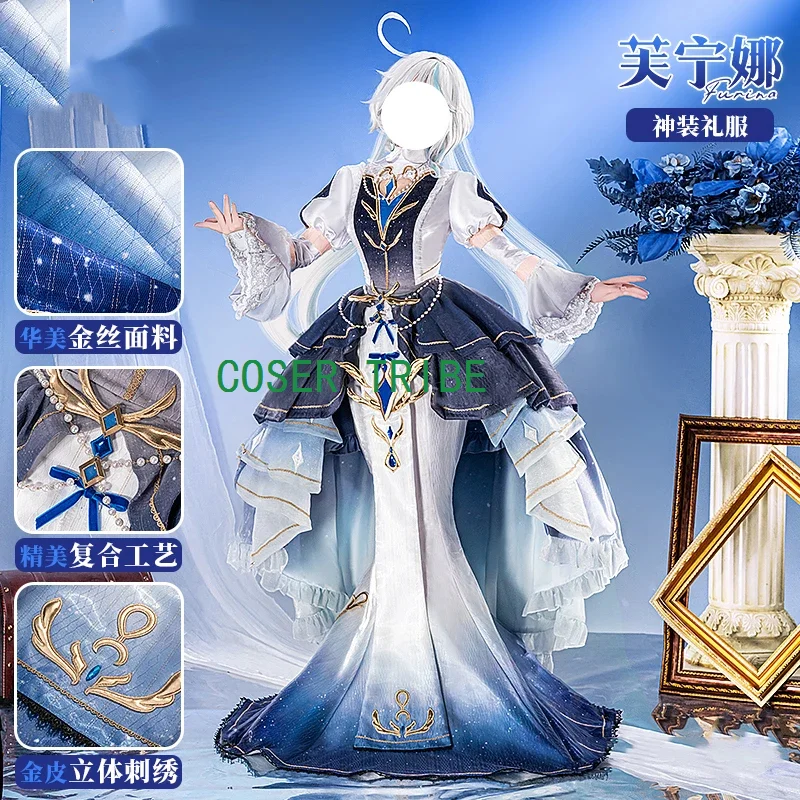 Genshin Impact Furina Focalors, костюм для игры, Великолепное платье, костюм для косплея, костюм для Хэллоуина, женский аксессуар для ролевых игр
Genshin Impact Furina Focalors, костюм для игры, Великолепное платье, костюм для косплея, костюм для Хэллоуина, женский аксессуар для ролевых игр