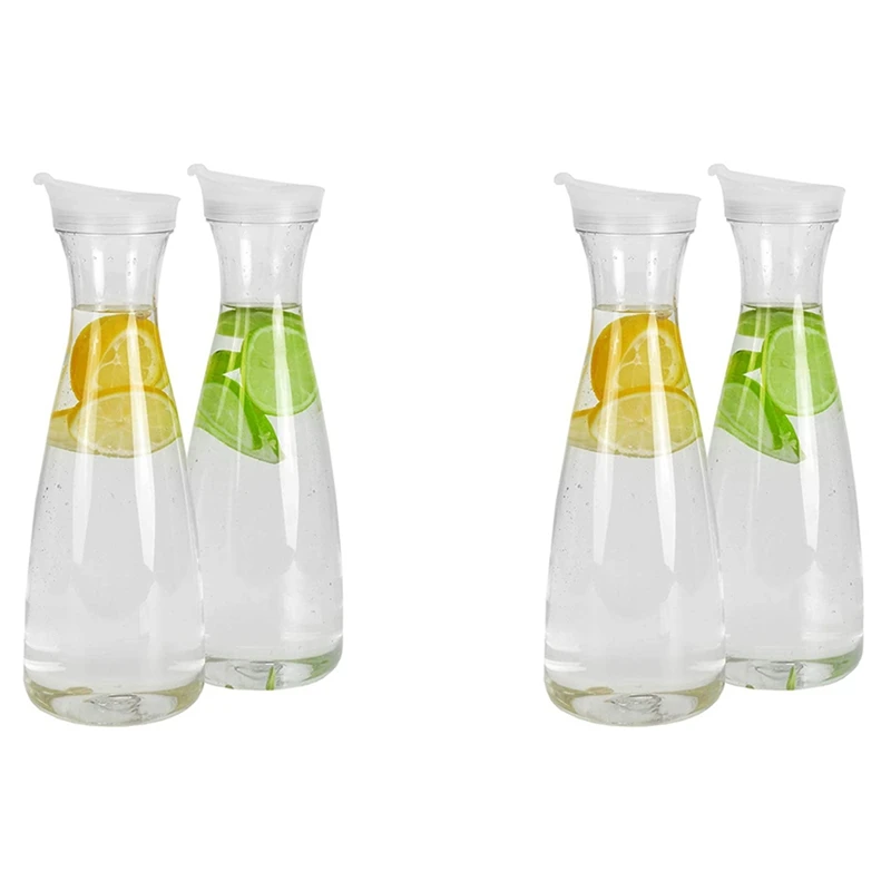 4Pcs 1L Plastic Water Carafes With White Flip Tab Lids- Food Grade & Recyclable Shatterproof Pitchers - Juice Jar
4Pcs 1L Plastic Water Carafes With White Flip Tab Lids- Food Grade & Recyclable Shatterproof Pitchers - Juice Jar