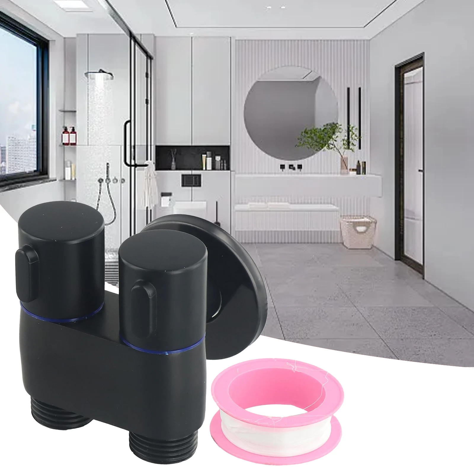 New G1/2 1 In Two Out Double Control Washing Machine Faucet Toilet Triangle Valve Bathroom Accessories
New G1/2 1 In Two Out Double Control Washing Machine Faucet Toilet Triangle Valve Bathroom Accessories
