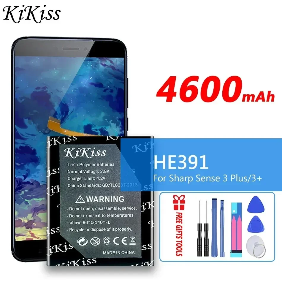 

KiKiss Battery HE391 4600mAh For Sharp Sense 3 Plus/3+ Sense3 Plus 3Plus Replacement Bateria