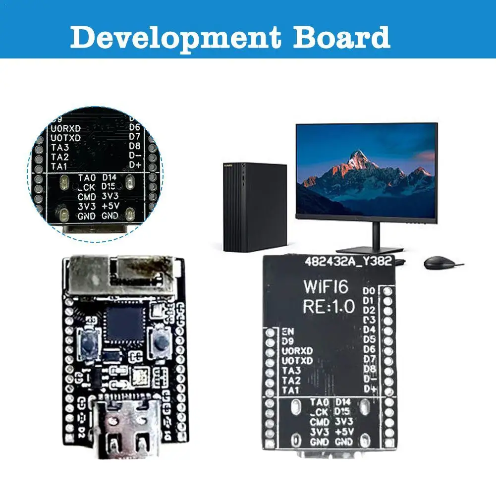 For ESP32-C6 Development Board ESP32C6 Minimum System Board ESP32 Core Board RISC-V IoT WiFi6 Bluetooth
For ESP32-C6 Development Board ESP32C6 Minimum System Board ESP32 Core Board RISC-V IoT WiFi6 Bluetooth