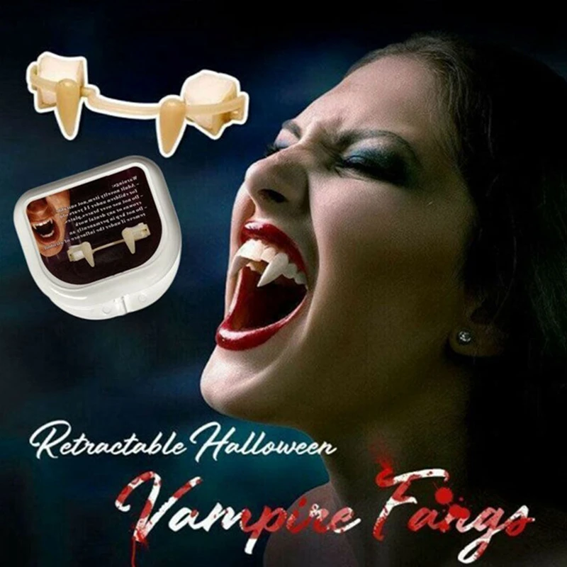 New Halloween Cosplay Retractable Vampire Teeth Dentures Zombie Teeth Small Tiger Teeth Vampire Fangs Horror Bloody Party Props
New Halloween Cosplay Retractable Vampire Teeth Dentures Zombie Teeth Small Tiger Teeth Vampire Fangs Horror Bloody Party Props