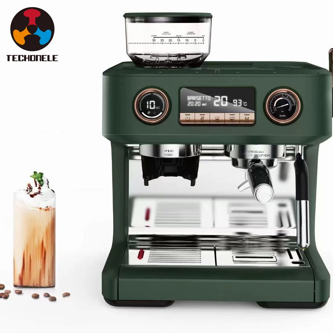 

Professional Commercial Small Semi-automatic Home Stainless Steel Coffee Maker Espresso Cappuccino Machine